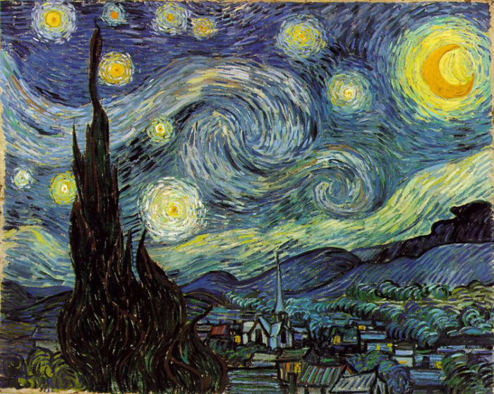Фото картины, купить картину по номерам, Звездная ночь Ван Гог. www.made-art.com.ua