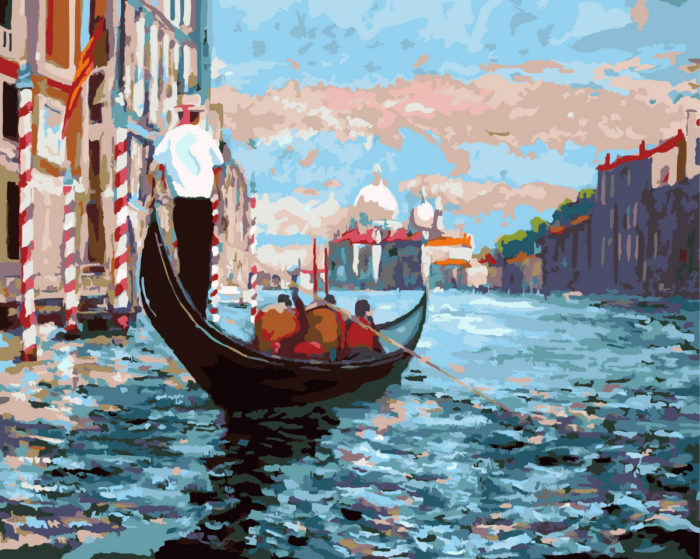 Фото картины, купить картину по номерам, Венецианская гондола GX9107. www.made-art.com.ua