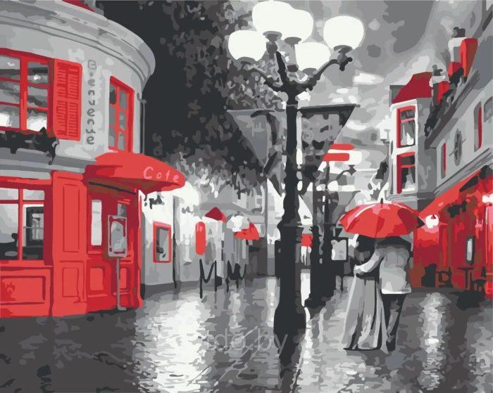 Фото картины, купить картину по номерам, Прогулка под дождем Лондон GX8279. www.made-art.com.ua