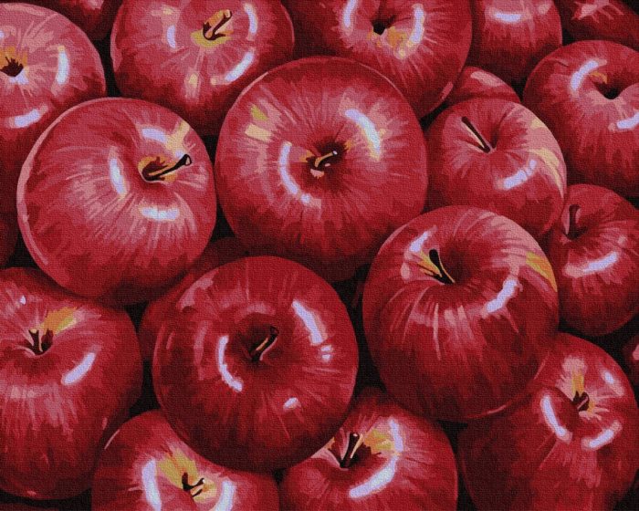 Фото картины, купить картину по номерам, Красные яблоки BRM34602. www.made-art.com.ua