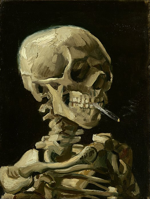 Фото Череп з цигаркою. www.made-art.com.ua