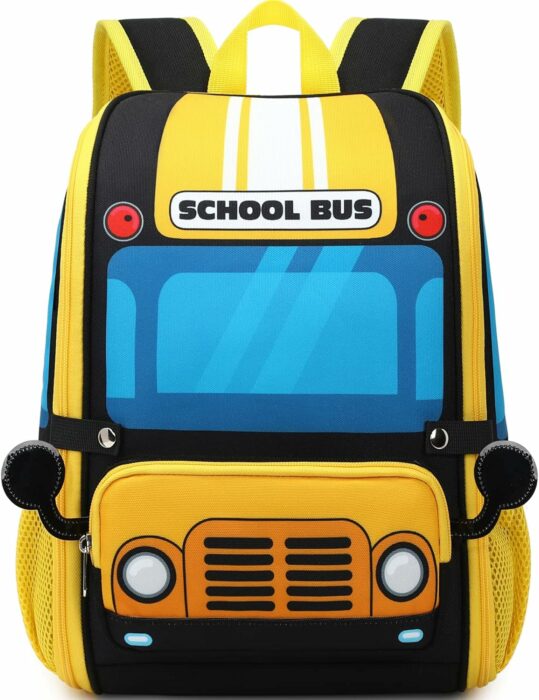 3D-рюкзак для дошкільняти Шкільний автобус Жовтий на 11 літрів. www.made-art.com.ua