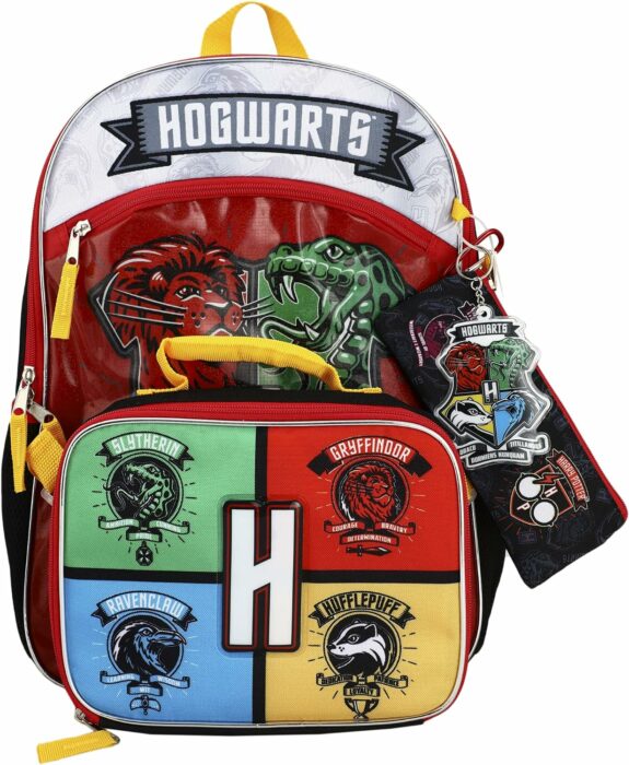 Комплект Гаррі Поттер Факультети Гоґвортс від Bioworld Рюкзак, сумка, пенал 5 в 1. www.made-art.com.ua